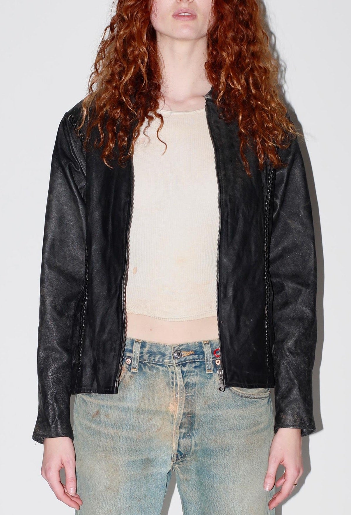 Braided Leather jacket