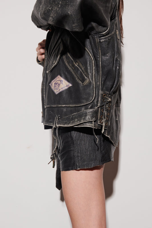 PATCH VINTAGE LEATHER JACKET