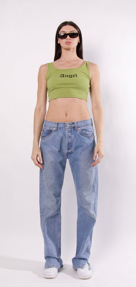 GREEN ANGEL CROP TOP