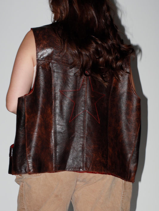 Star Leather Vest