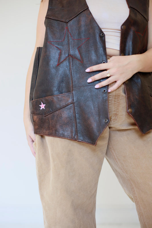 Star Leather Vest