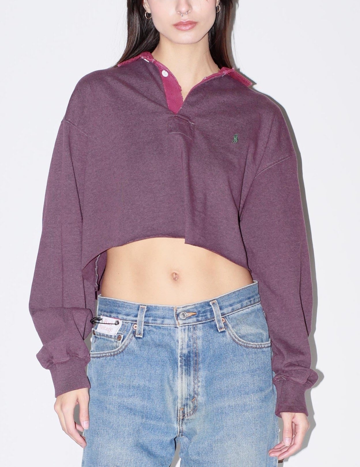 Polo cropped pullover