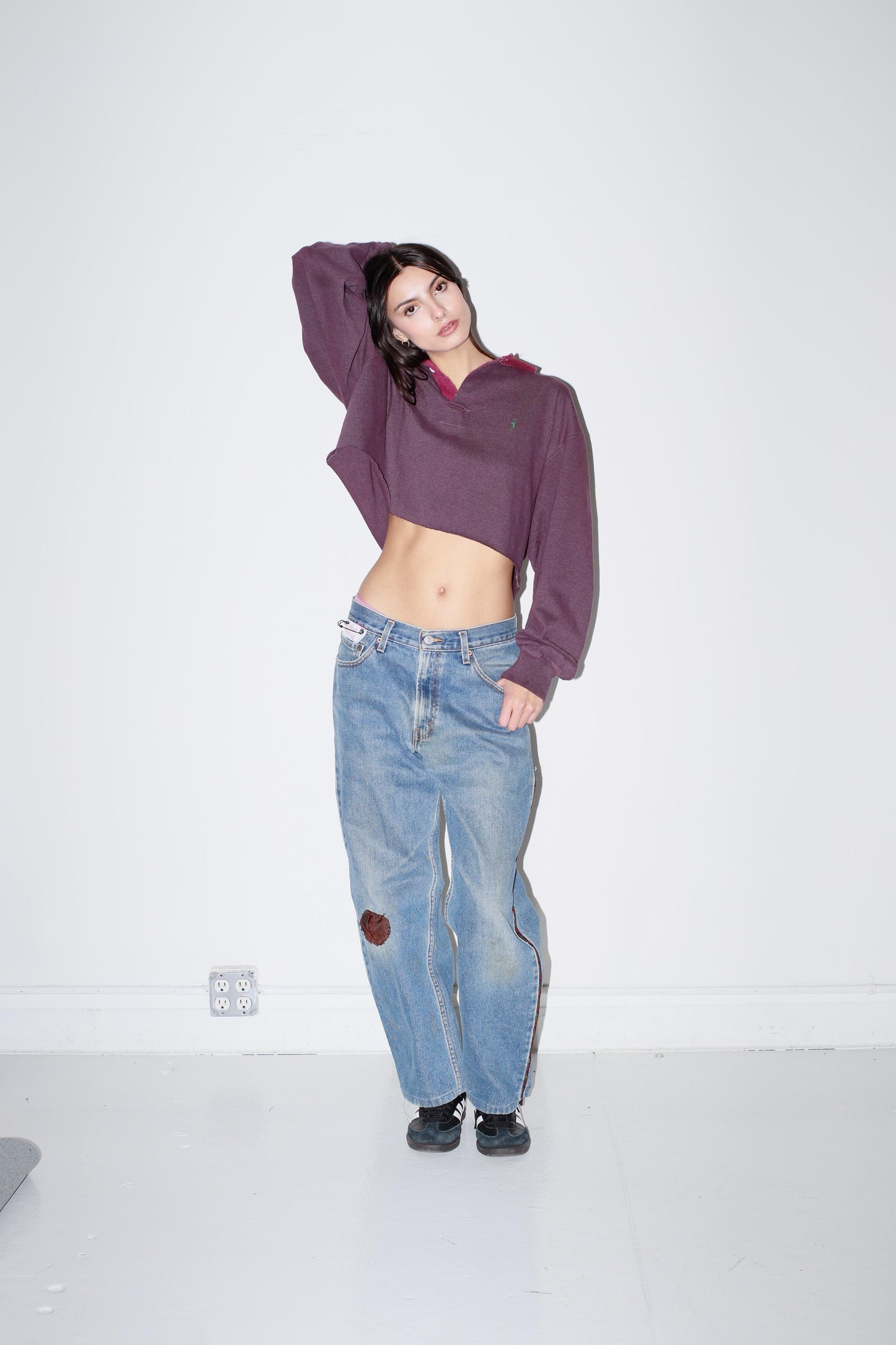 Polo cropped pullover