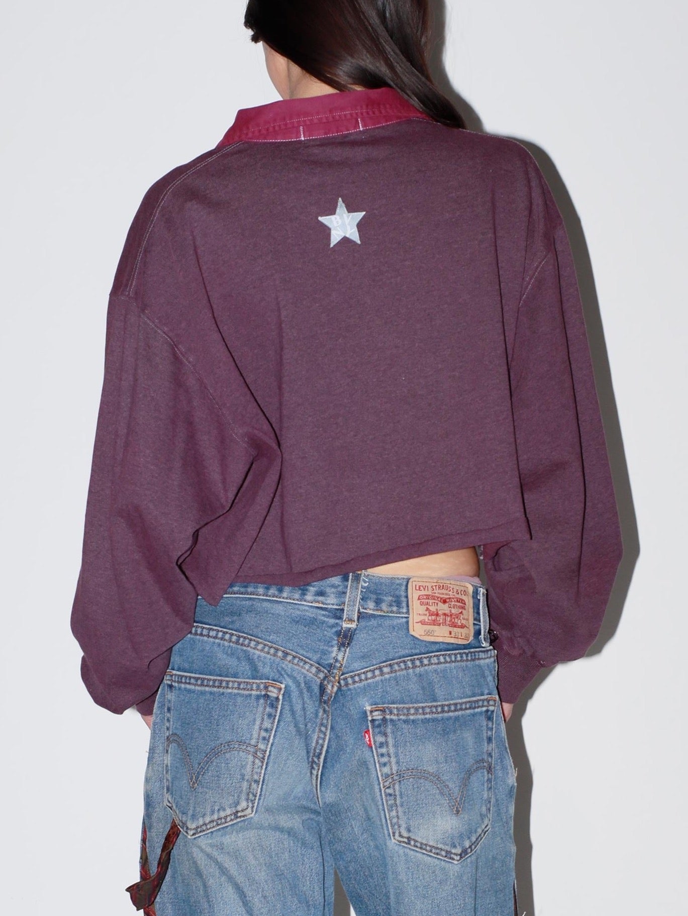 Polo cropped pullover