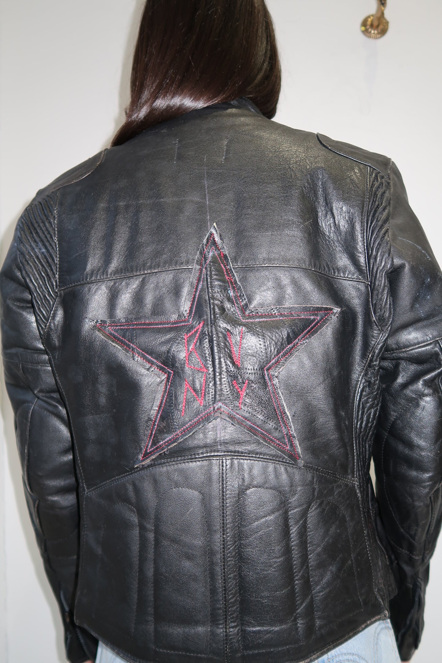 Red star moto jacket