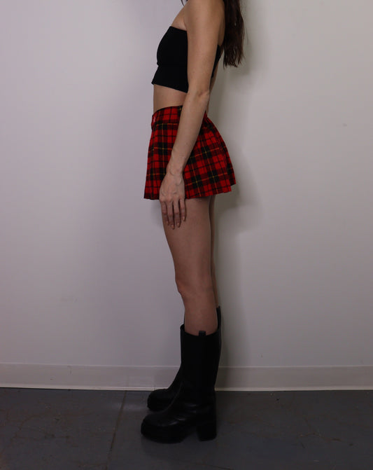 STAR PLAID SKIRT