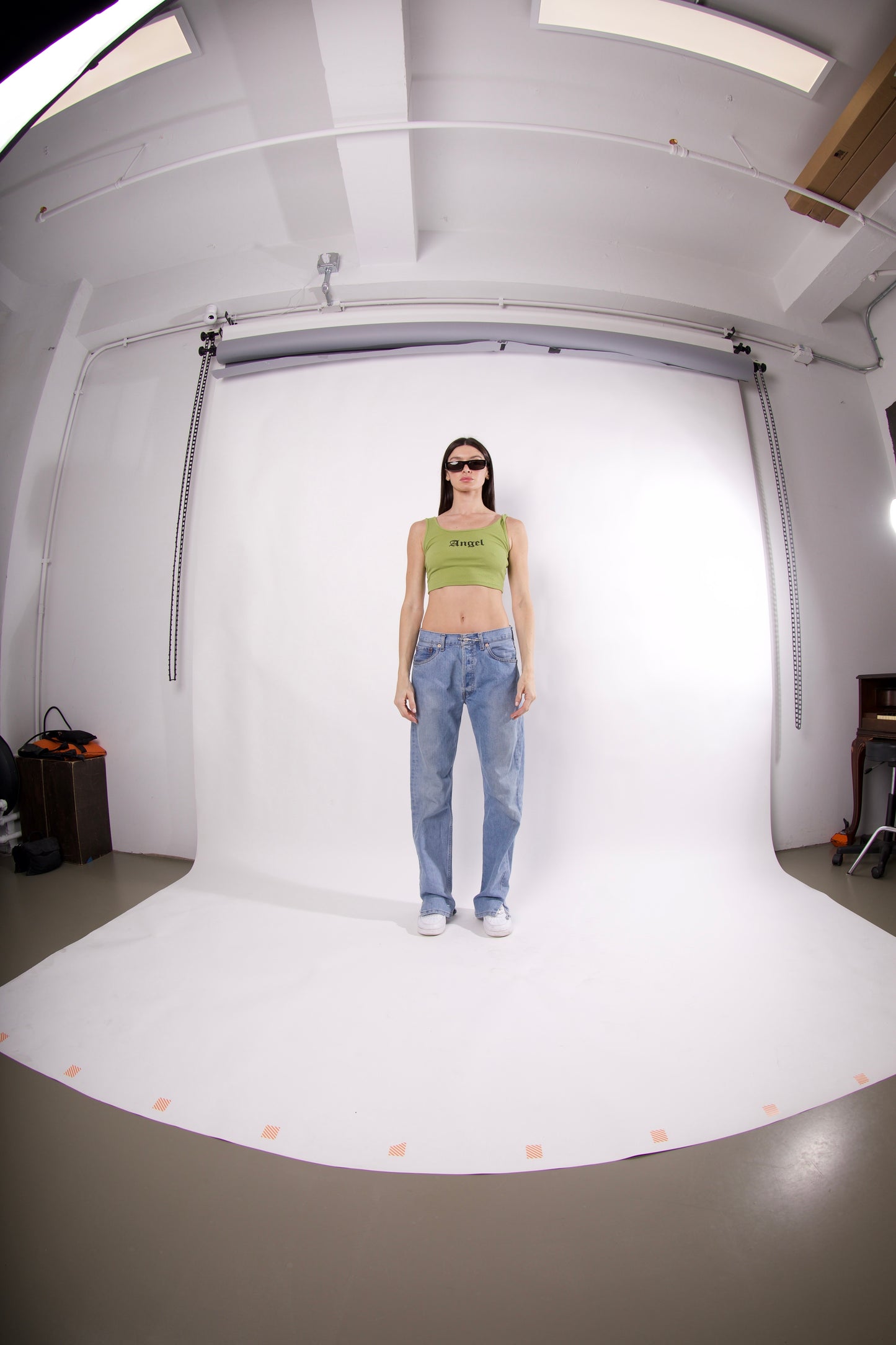 GREEN ANGEL CROP TOP