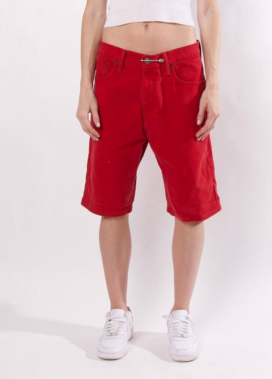 VINTAGE RED LEVIS LONG SHORTS