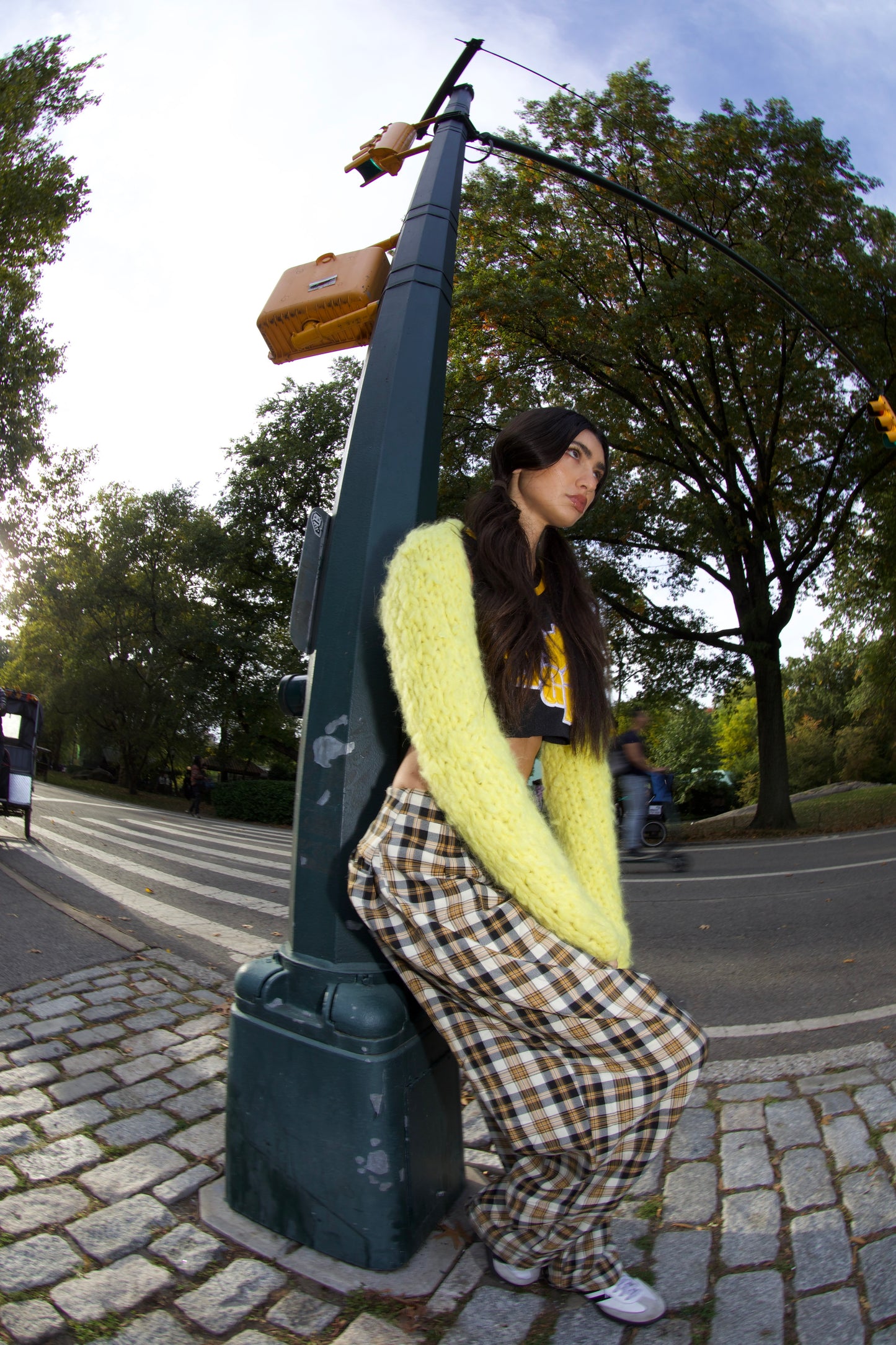 KNIT YELLOW CROP SWEATER