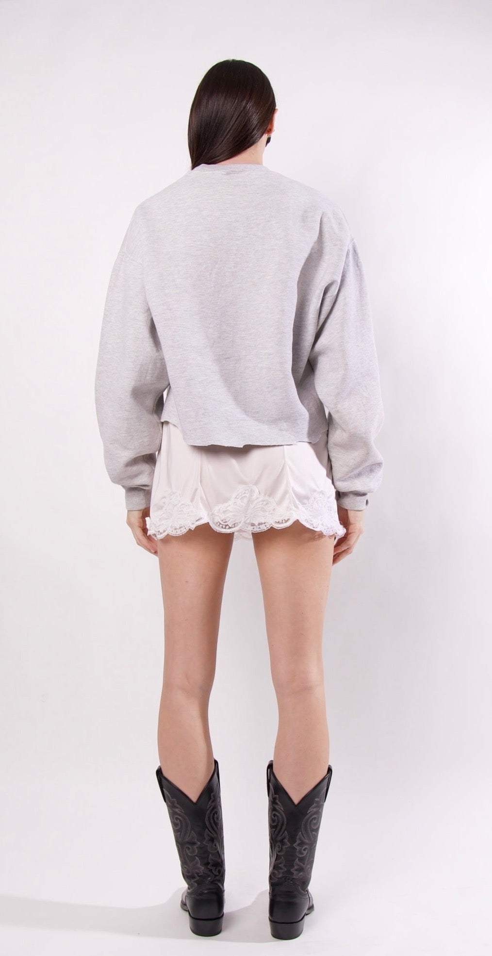 DISTRESSED ARMY CREWNECK